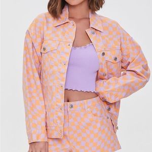 Forever 21 Checkered Denim Jacket